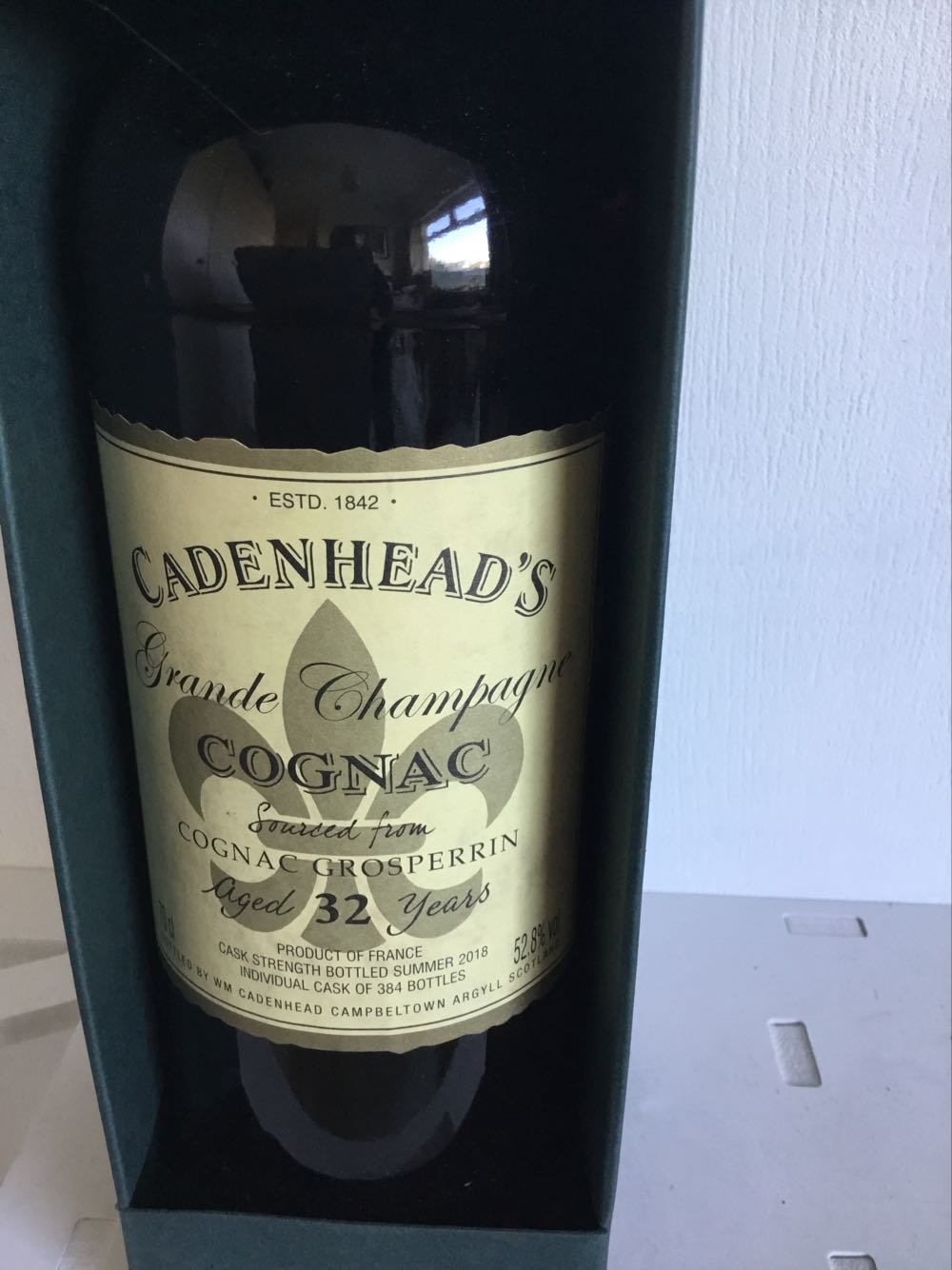 Grosperrin Cognac 32 Yo 2018 52.8% Cadenheads (2025) - Grosperrin Cognac alcohol collectible - Main Image 2