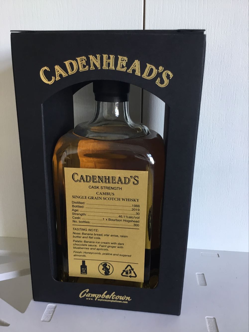 Cambus 30 Yo 46.1% 2019 Gold Label Cadenheads(2025) - Cambus Distillery alcohol collectible - Main Image 2