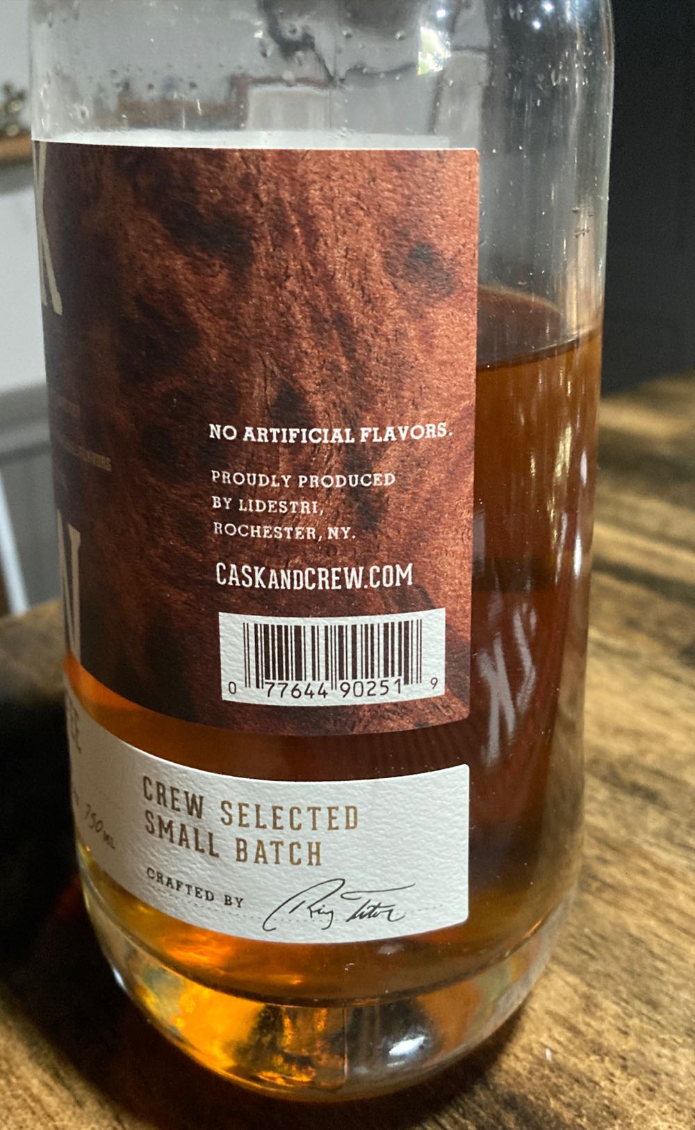 Cask & Crew Walnut Toffee Whiskey 750ml - Plaice Cove Spirits (750 mL) alcohol collectible [Barcode 077644902519] - Main Image 2