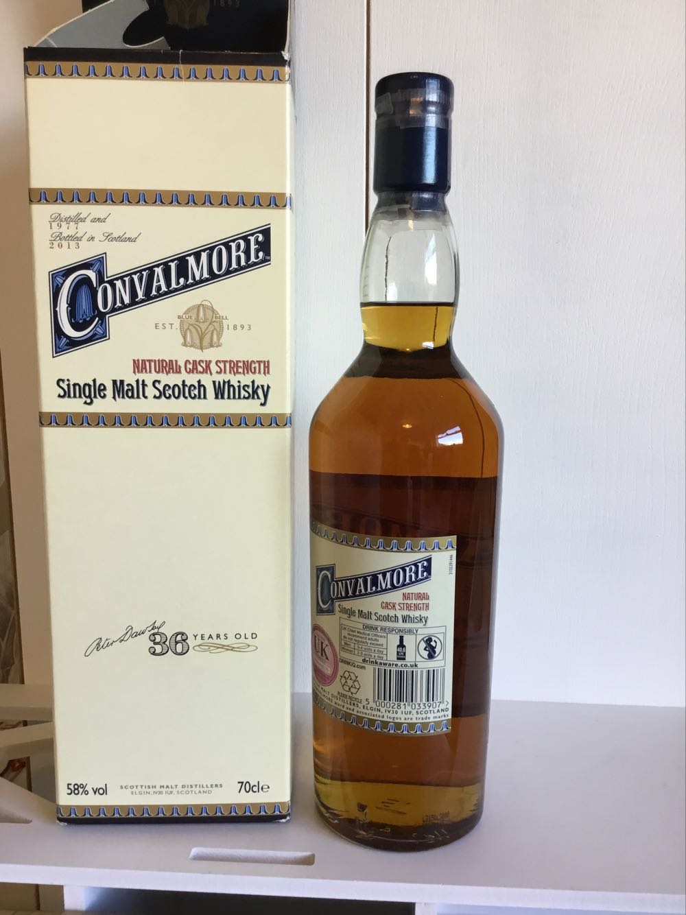 Convalmore 36 Year Old 58% - Convalmore alcohol collectible [Barcode 5000281033907] - Main Image 2