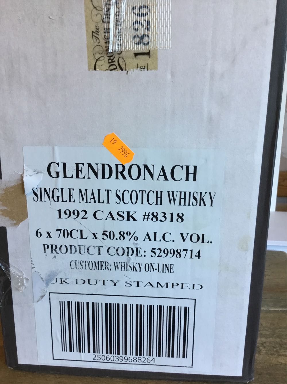 Glendronach 26 Years Old Single Cask No. 8318 ... (2025) - The Glendronach Distillery alcohol collectible [Barcode 5060399688260] - Main Image 4