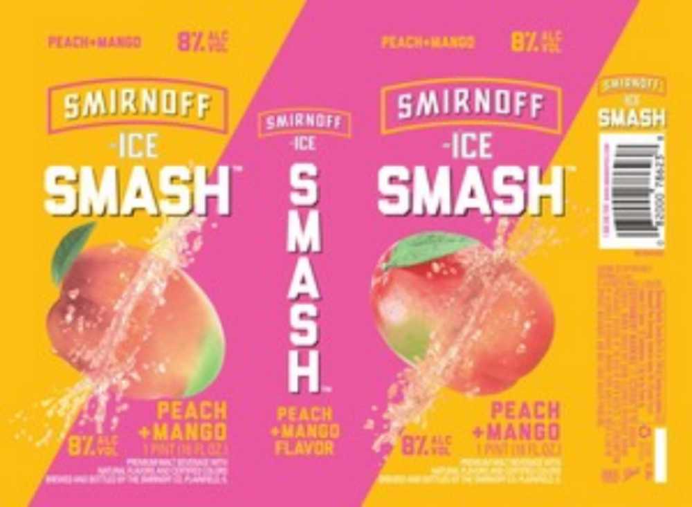 Smirnoff Ice Smash: Peach+Mango - Smirnoff Co. (7.5 FL OZ) alcohol collectible - Main Image 3