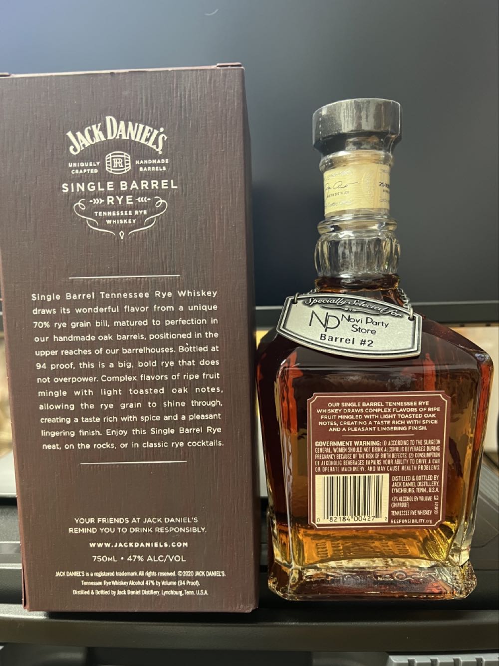 NP Novi Party Store Barrel#2 Goose’s French Toast Rye - Jack Daniel Distillery (750 mL) alcohol collectible [Barcode 082184004272] - Main Image 4