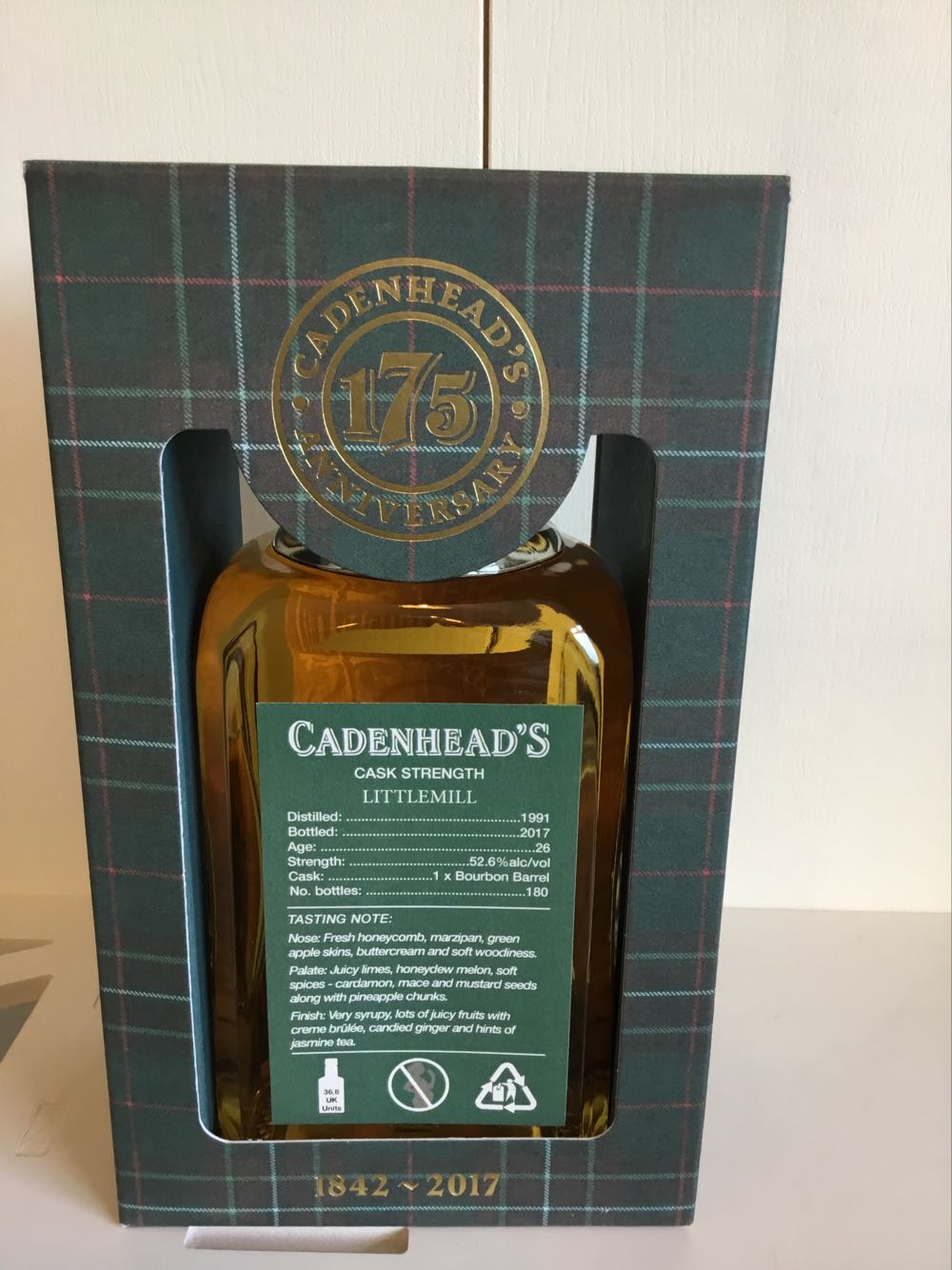 Littlemill 26yo 52.6 Cadenheads 175th Anniversary (2025) - Littlemill alcohol collectible - Main Image 2