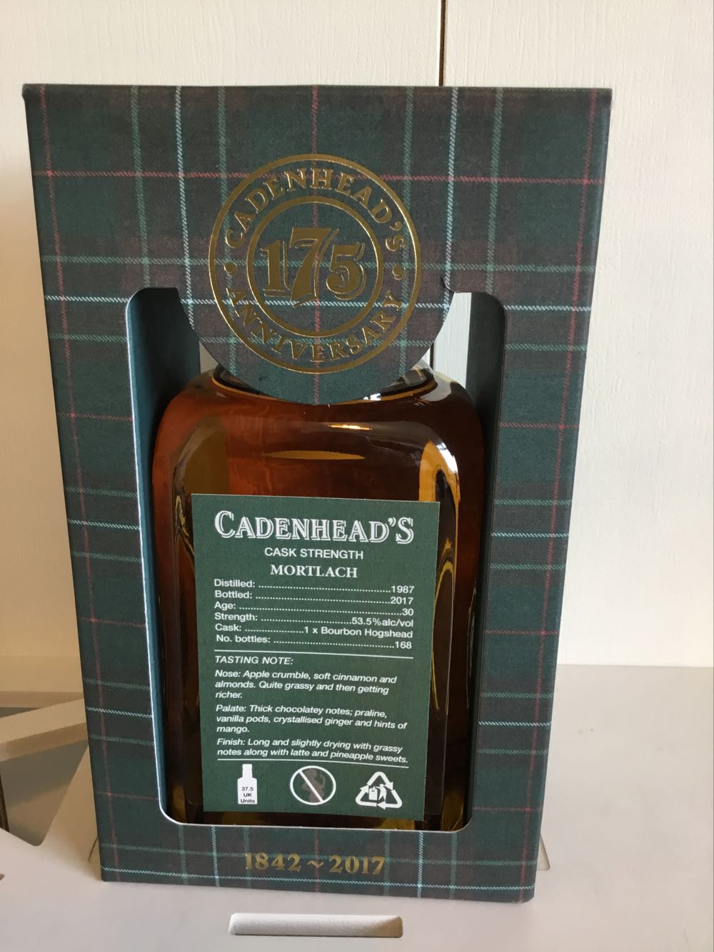 Mortlach 30yo 53.3%175th Anniversary Cadenheads (2025) -  Mortlach alcohol collectible - Main Image 2