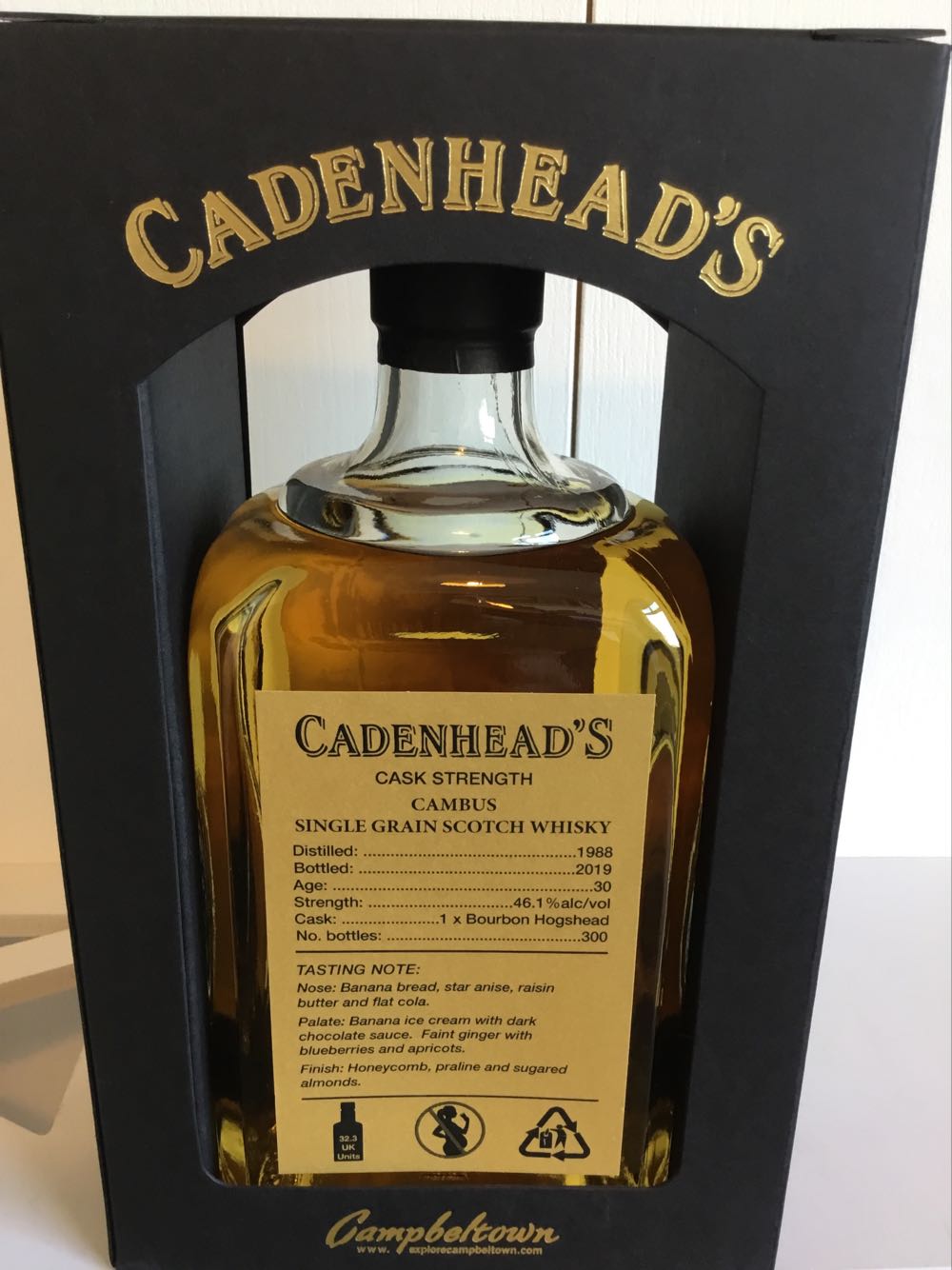 Cambus 30yo 46.1% Gold Label Cadenheads - Cambus Distillery alcohol collectible - Main Image 2