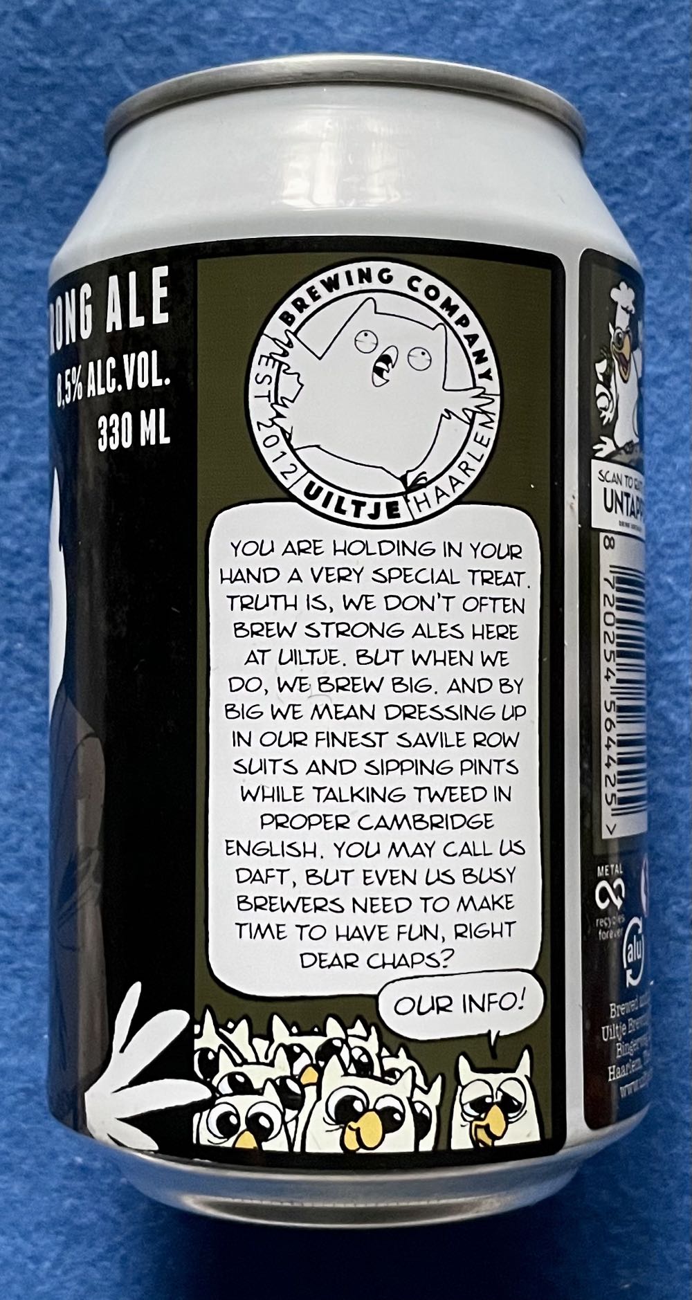 Tweed Tweet - Uiltje Brewing Company (330 mL) alcohol collectible [Barcode 8720254564425] - Main Image 3