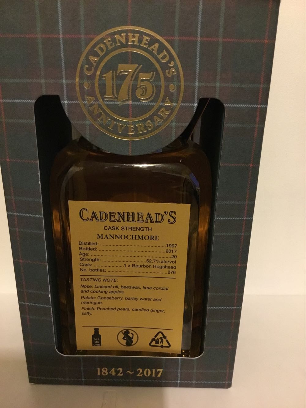 Mannochmore 20yo 52.7% Cadenheads Gold Label - Mannochmore Distillery alcohol collectible - Main Image 2