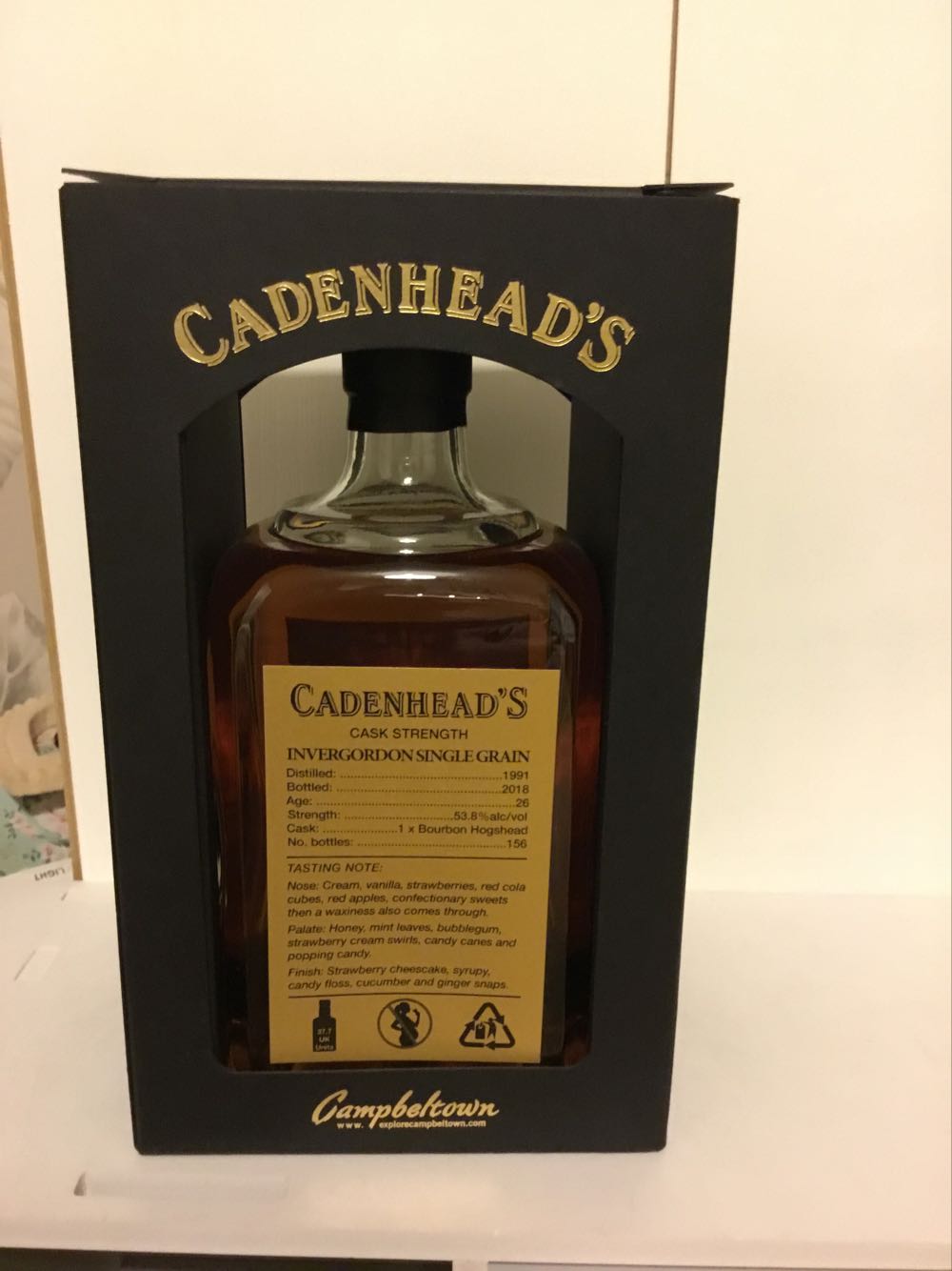 Invergordon 26yo 53.8% 2018 Cadenheads Gold Label - The Invergordon Distillers alcohol collectible - Main Image 2