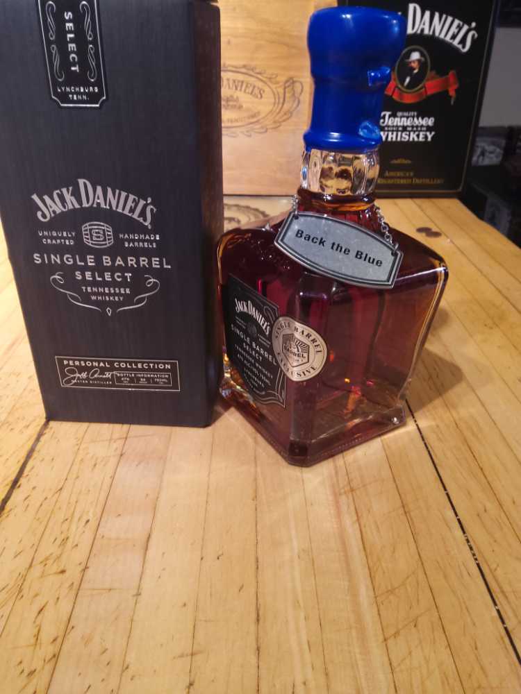 Back the Blue Single Barrel Select  - Jack Daniel Distillery (750 mL) alcohol collectible - Main Image 2