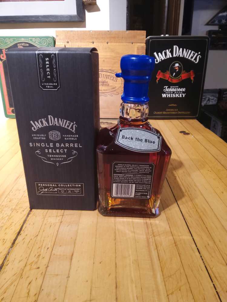 Back the Blue Single Barrel Select  - Jack Daniel Distillery (750 mL) alcohol collectible - Main Image 3