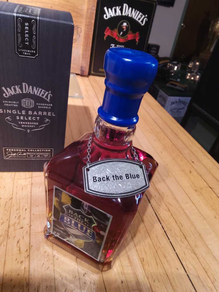 Back the Blue Single Barrel Select  - Jack Daniel Distillery (750 mL) alcohol collectible - Main Image 4