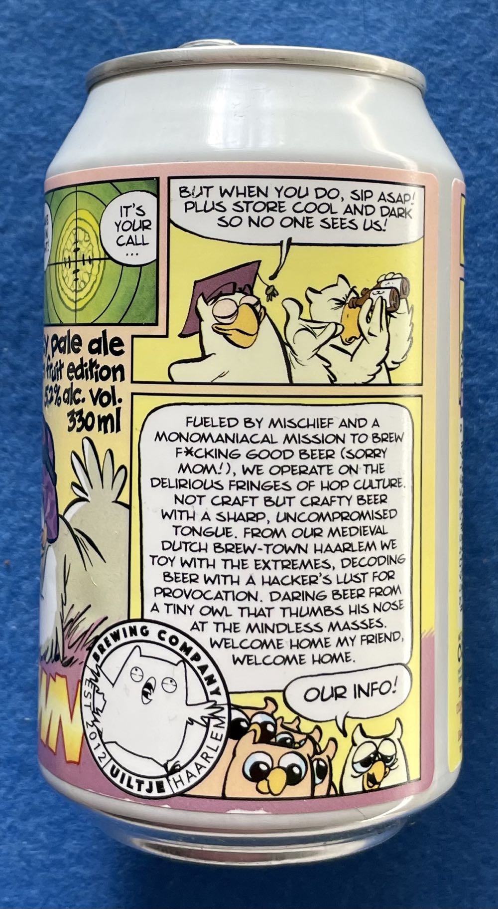 Trackdown Passionfruit Edition - Uiltje Brewing Company (330 mL) alcohol collectible [Barcode 8719325540956] - Main Image 3