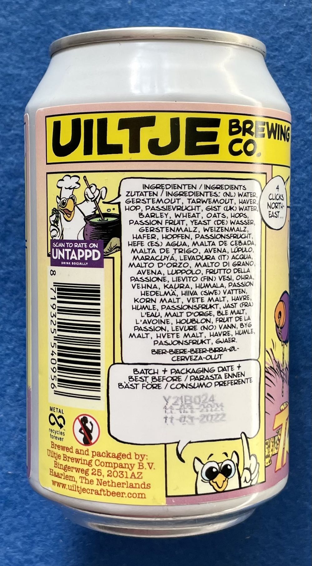 Trackdown Passionfruit Edition - Uiltje Brewing Company (330 mL) alcohol collectible [Barcode 8719325540956] - Main Image 4