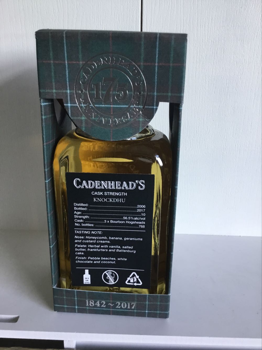 Knockdhu 10yo 56.5% Cadenheads Small Batch - Knochdhu Distillery alcohol collectible - Main Image 2
