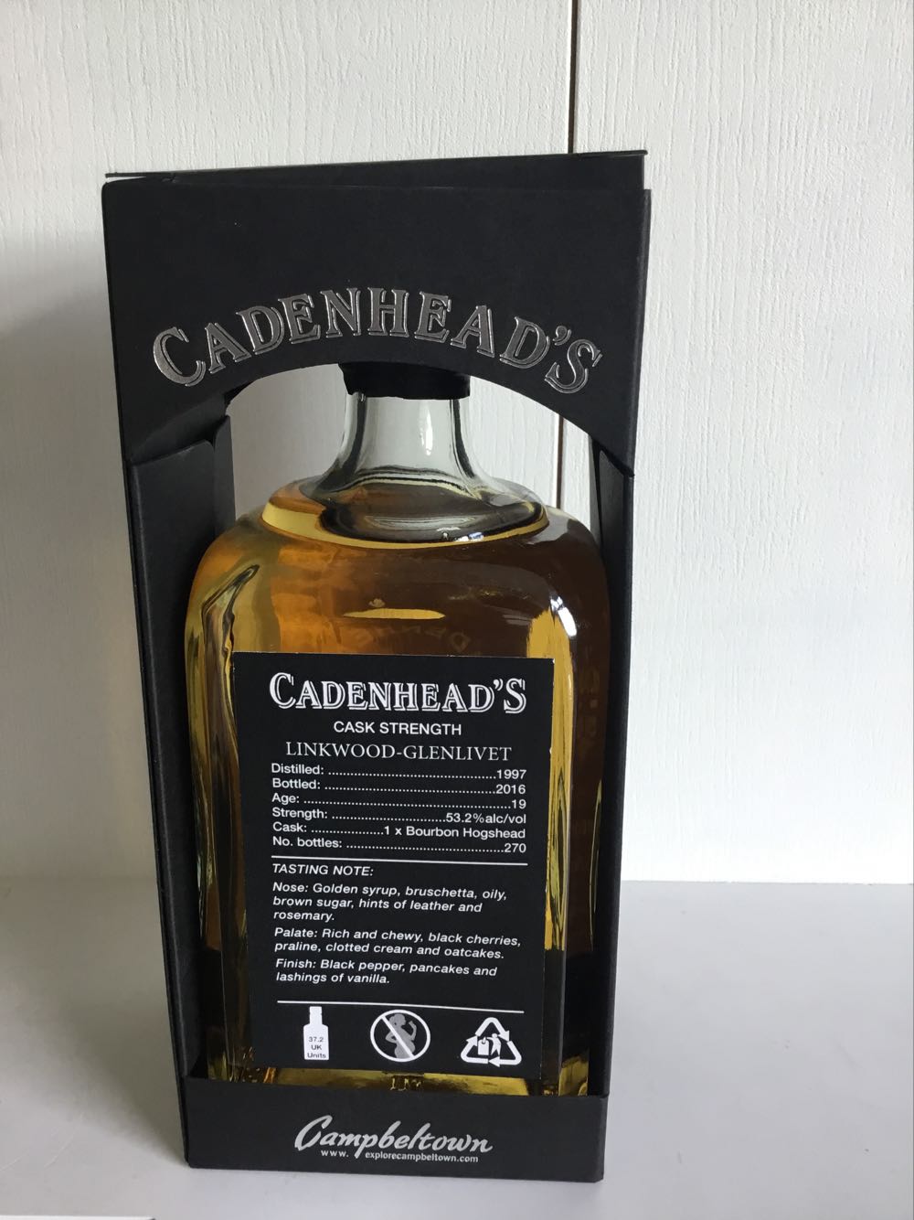 Linkwood-Glenlivet 19yo 53.2% Cadenheads Small Batch - Linkwood-Glenlivet alcohol collectible - Main Image 2