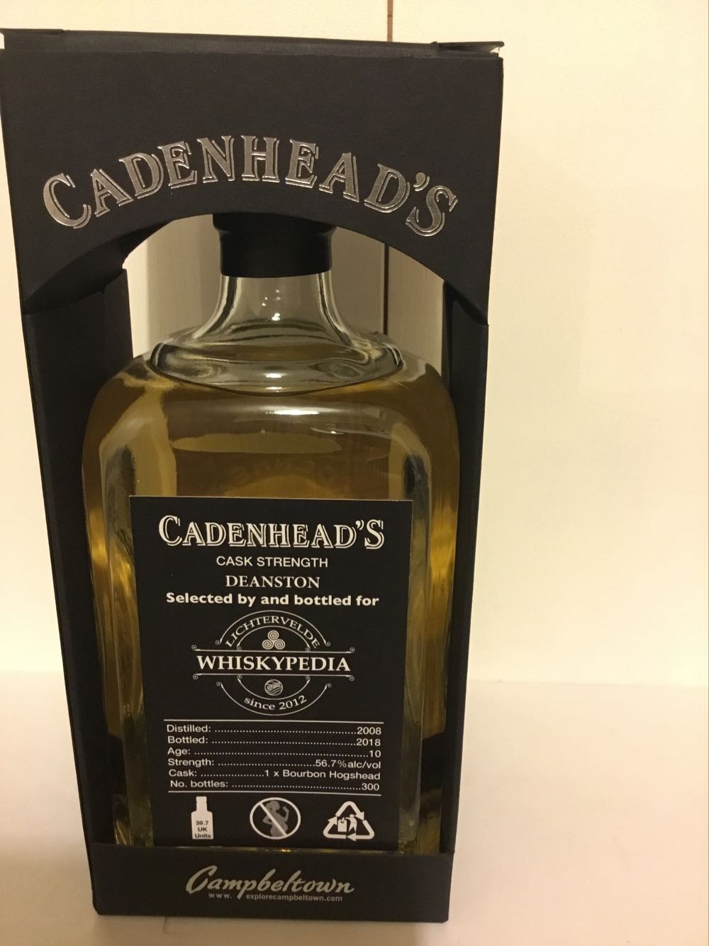 Deanston 10yo 56.7% Single Cask 2018 Cadenheads - Deanston Distillery alcohol collectible - Main Image 2