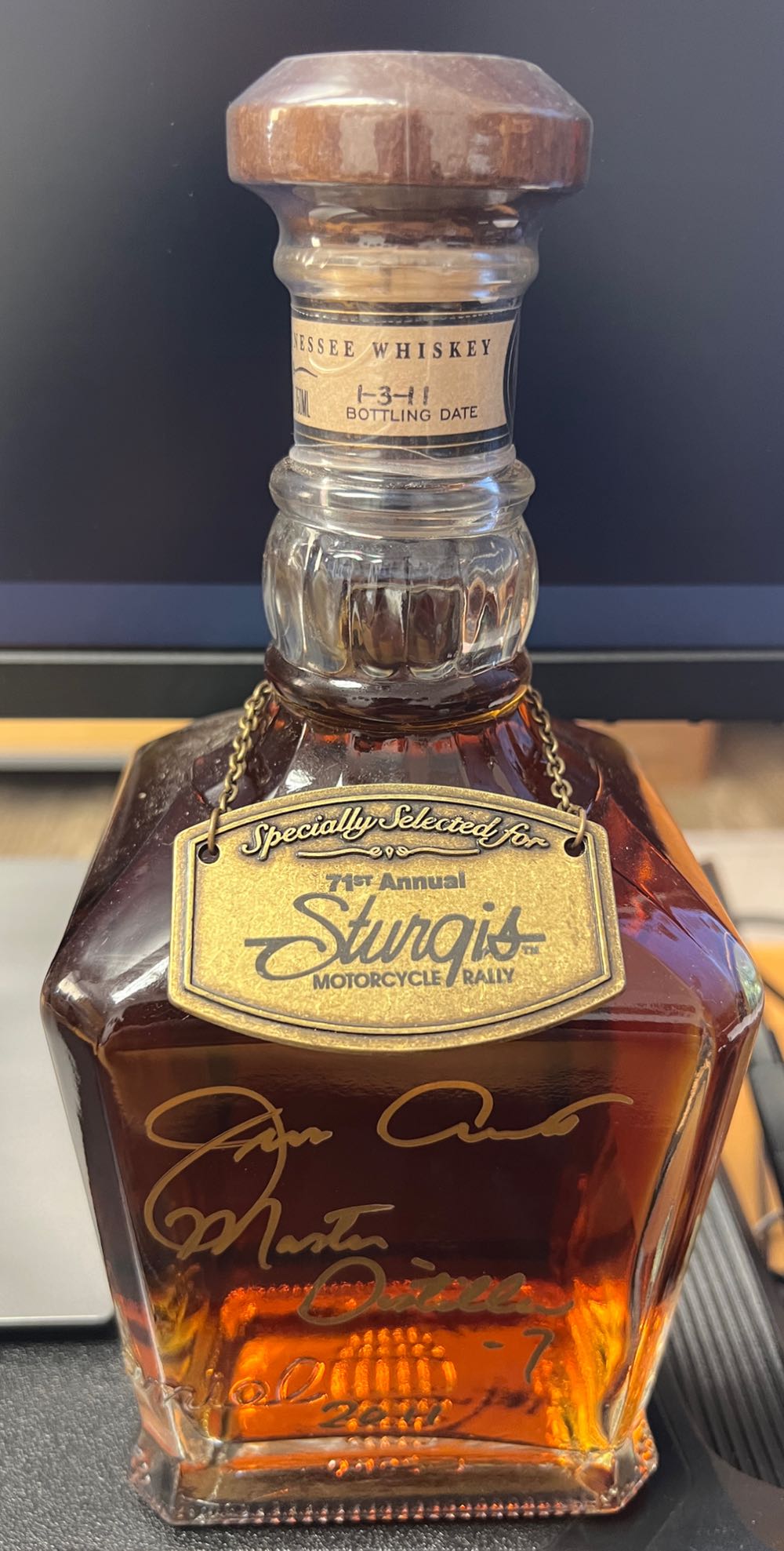Sturgis Motorcycle Rally “71” Signed Jim -2 2011 - Jack Daniel Distillery alcohol collectible [Barcode 082184087008] - Main Image 3