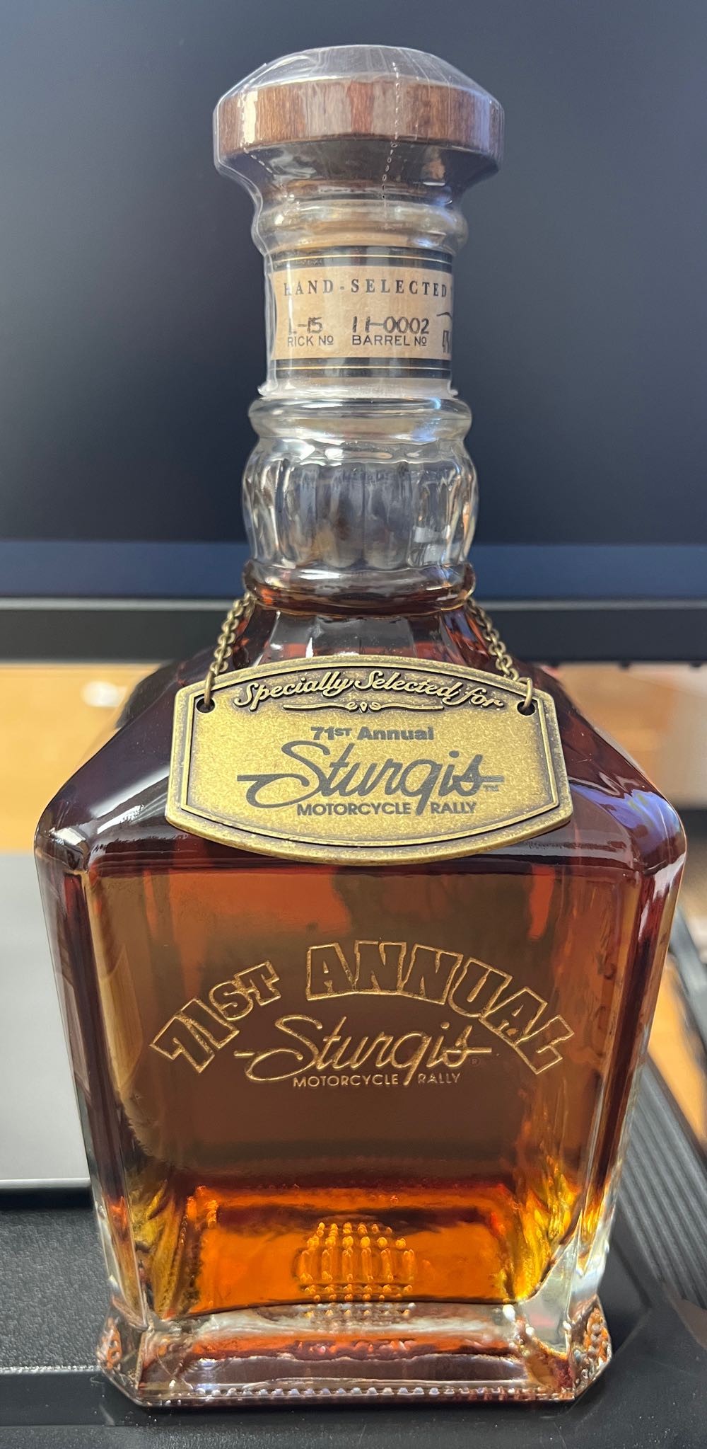 Sturgis Motorcycle Rally “71” signed Jim 2011 - Jack Daniel Distillery (750 mL) alcohol collectible [Barcode 082184087008] - Main Image 2