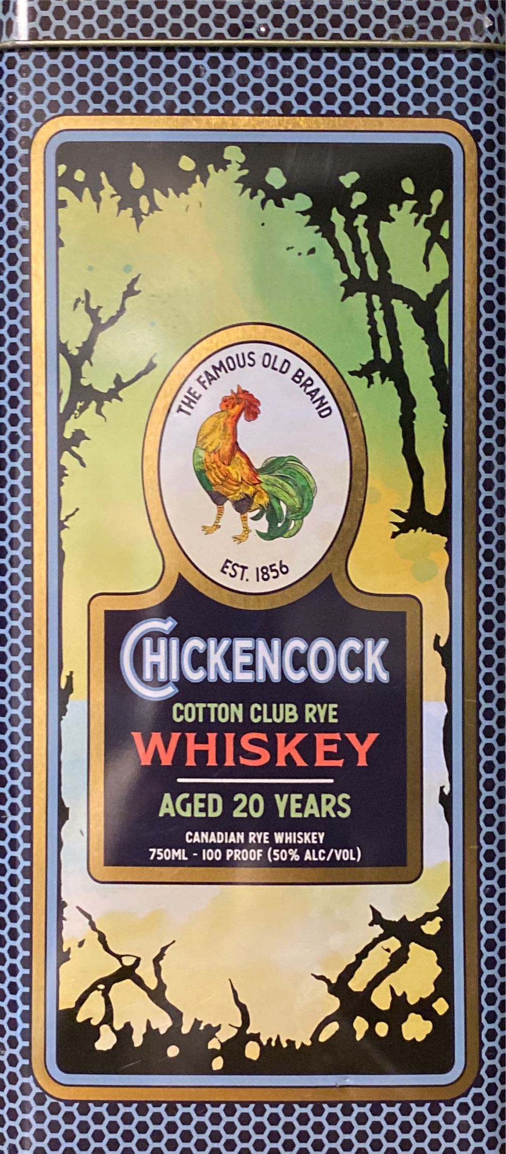Chicken Cock Cotton Club Rye 20 Yr - Grain And Barrel Spirits (750 mL) alcohol collectible [Barcode 810020890280] - Main Image 2