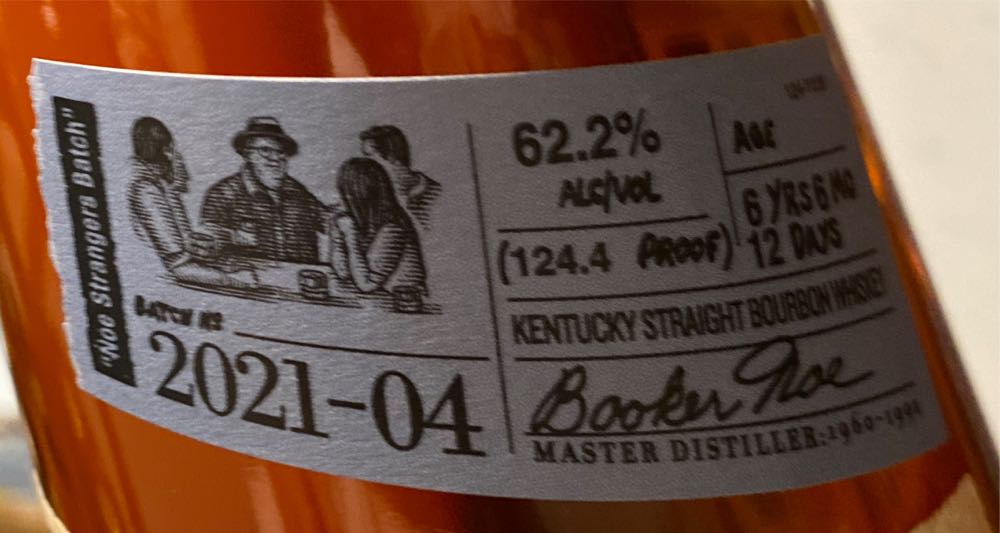 Booker’s 2022-04  “Pinkie’s Batch” - Bookers (750 mL) alcohol collectible [Barcode 080686011408] - Main Image 2