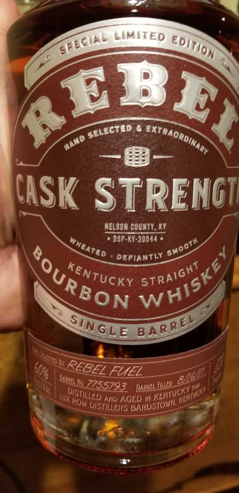 Rebel Cask Strength Single Barrel Select - Lux Row Distillers (750 mL) alcohol collectible [Barcode 088352135861] - Main Image 3
