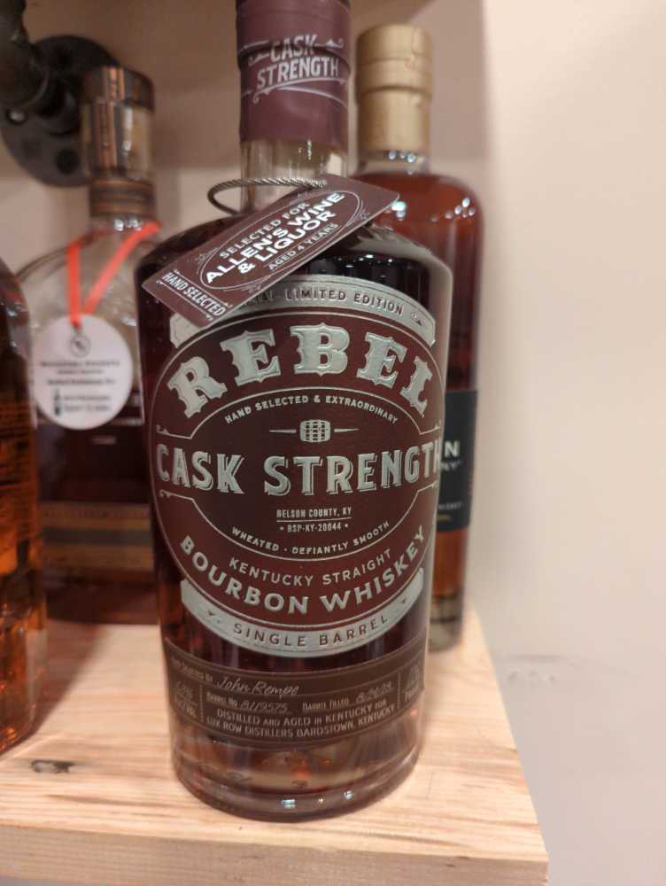 Rebel Cask Strength Single Barrel Select - Lux Row Distillers (750 mL) alcohol collectible [Barcode 088352135861] - Main Image 4