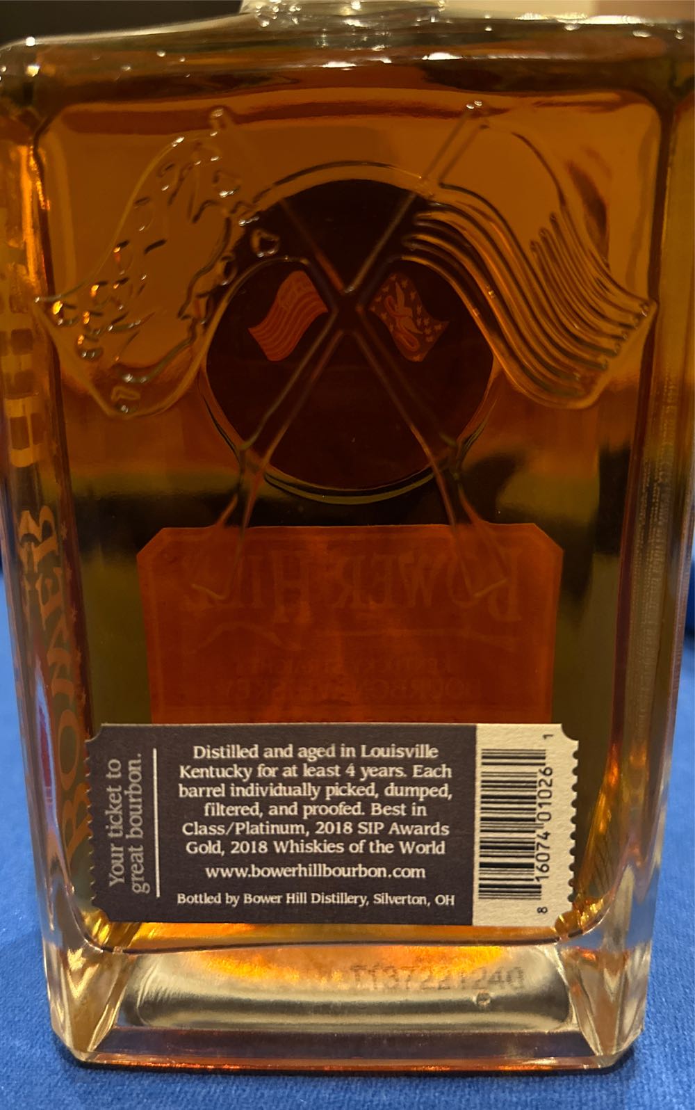 Bower Hill Single Barrel Bourbon - Bower Hill Distillery (750 mL) alcohol collectible [Barcode 816074010261] - Main Image 3