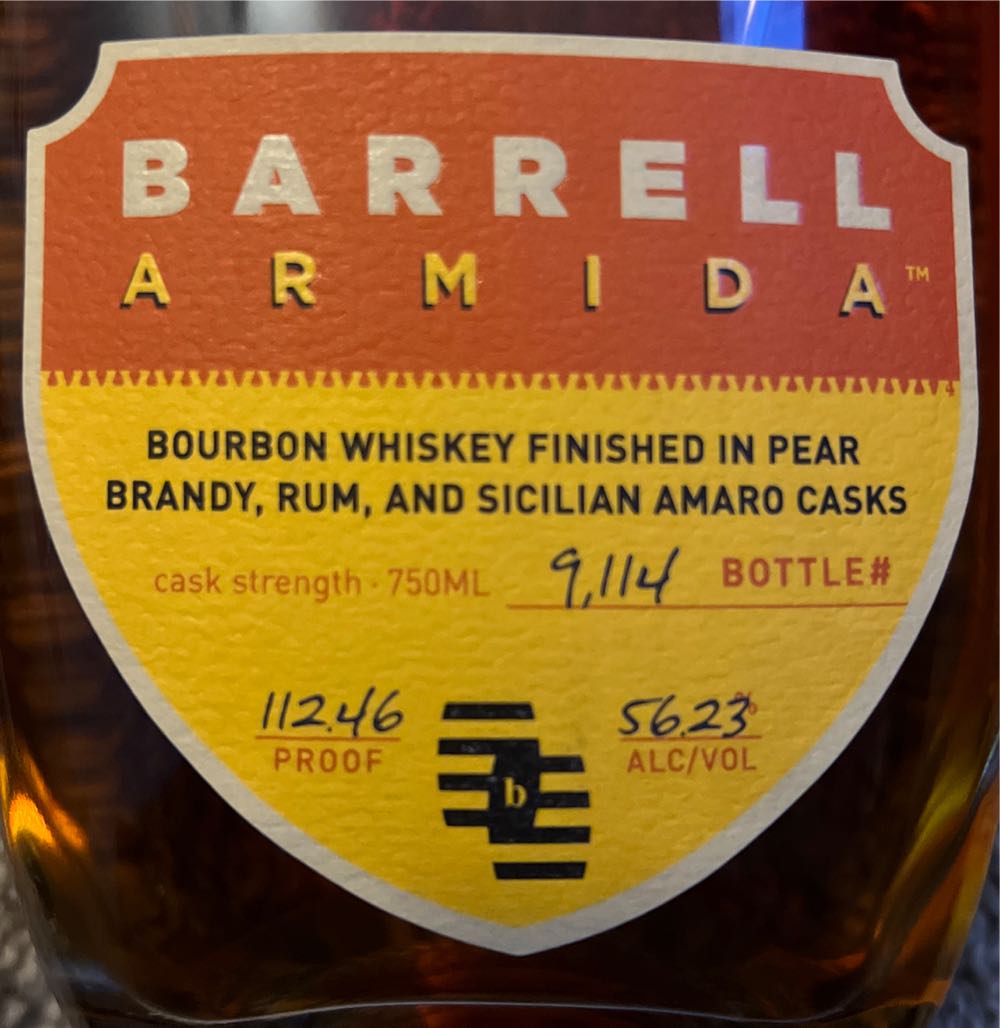 Barrell Armida - Barrel Craft Spirits (750 mL) alcohol collectible [Barcode 736040002789] - Main Image 2