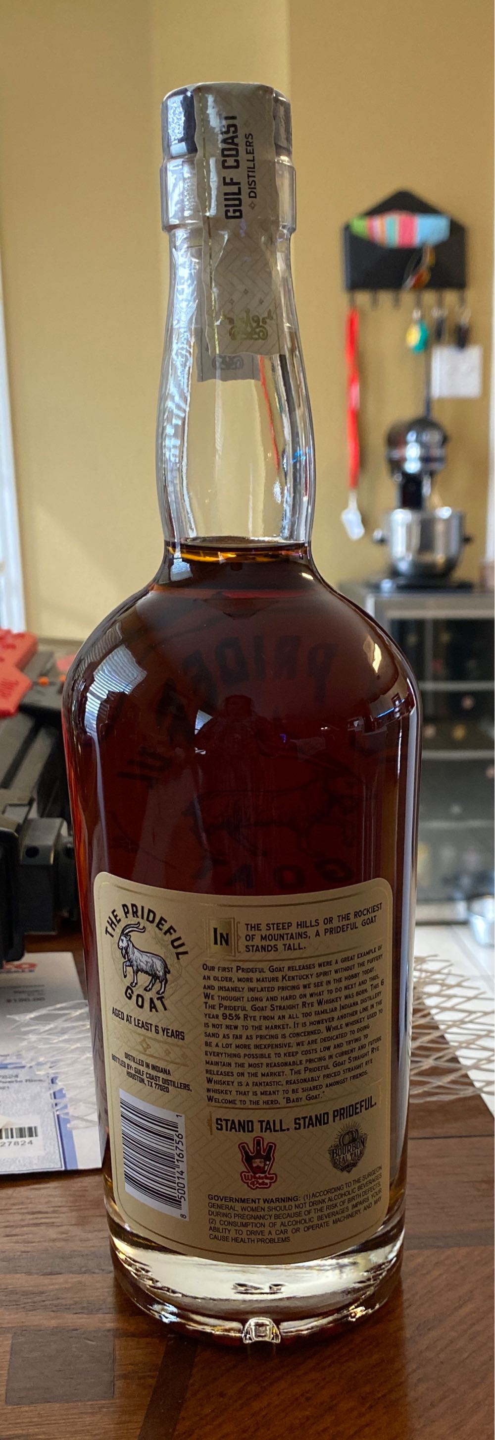 The Prideful Goat - MGP Distilling (750 mL) alcohol collectible [Barcode 850014167561] - Main Image 2