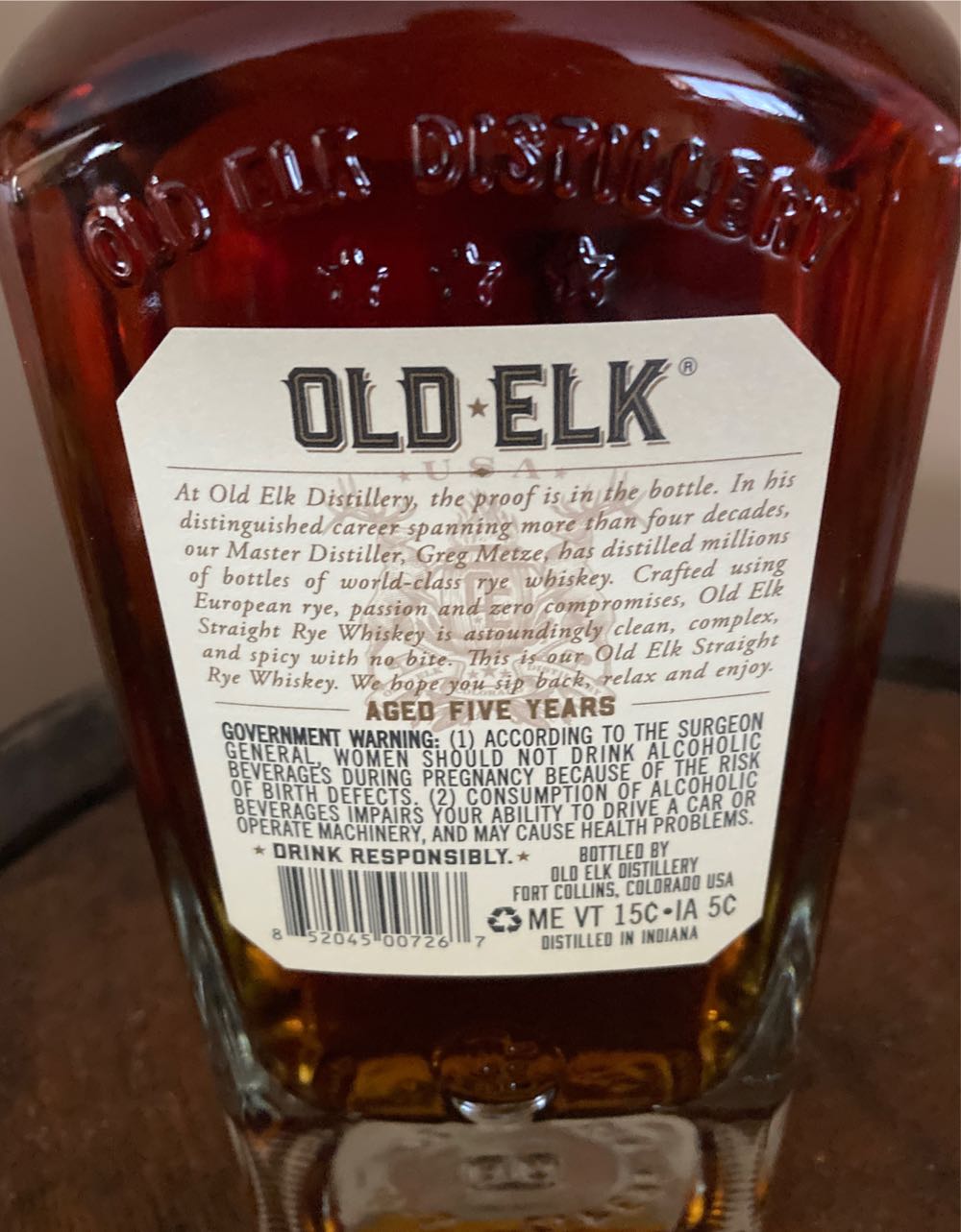 Old Elk Straight Rye L&K Cherry Picken - Old Elk Distillery (750 mL) alcohol collectible [Barcode 852045007267] - Main Image 3