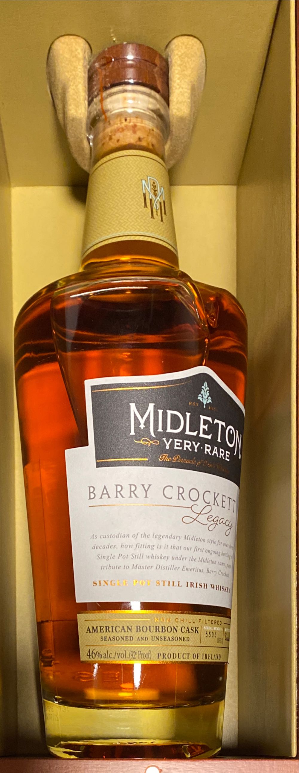 Midleton Barry Crockett Legacy Irish Whiskey Wine & Spirits - Midleton Distillery (750 mL) alcohol collectible [Barcode 080432107560] - Main Image 2