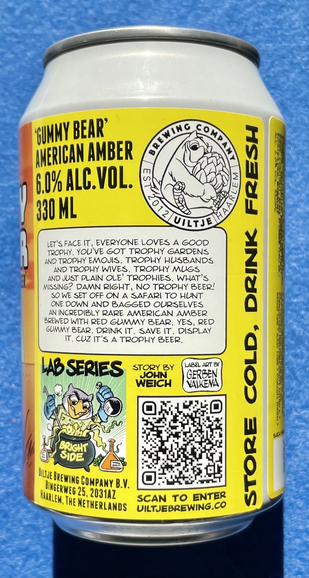 Trophy Hunter Fall Of The Last Gummy-‘beer’ - Uiltje Brewing Company (330 mL) alcohol collectible [Barcode 8720254564524] - Main Image 3