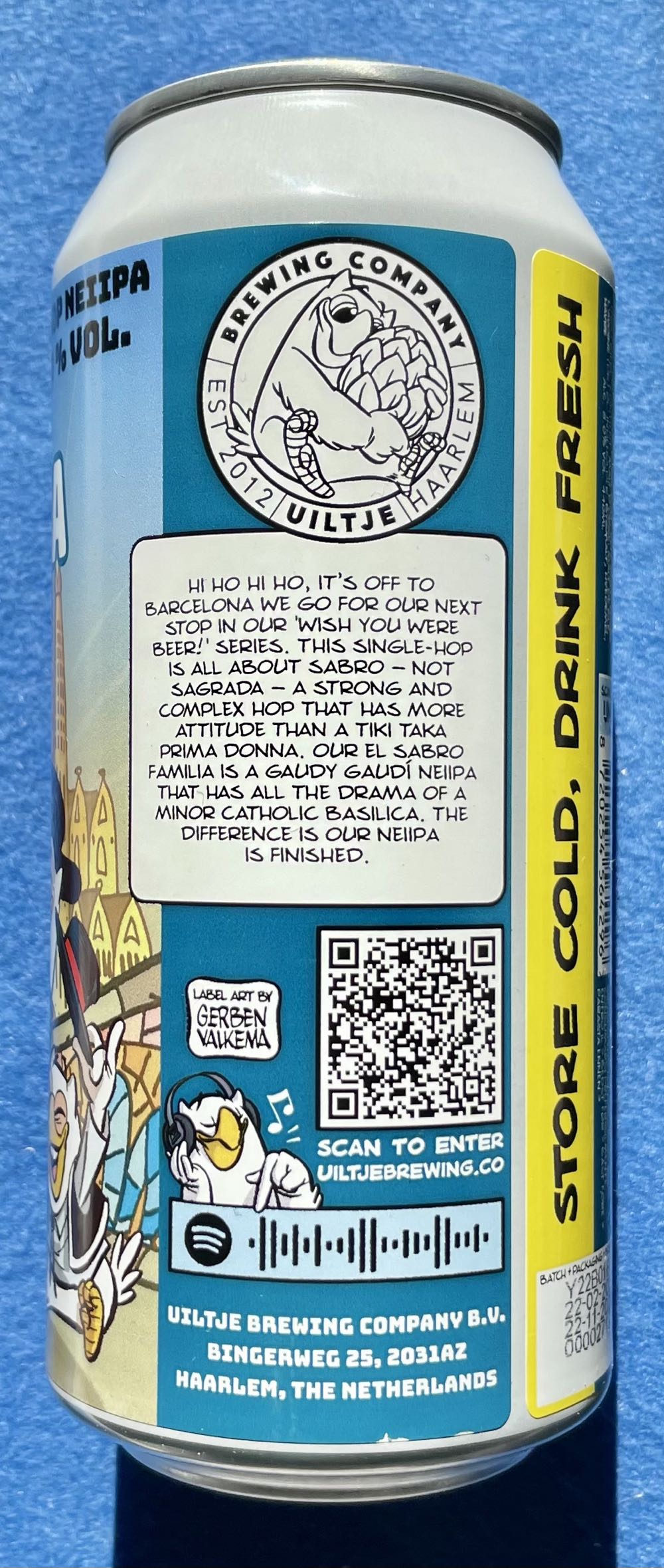 El Sa-Sabro Familia - Uiltje Brewing Company (440 mL) alcohol collectible [Barcode 8720254564296] - Main Image 3