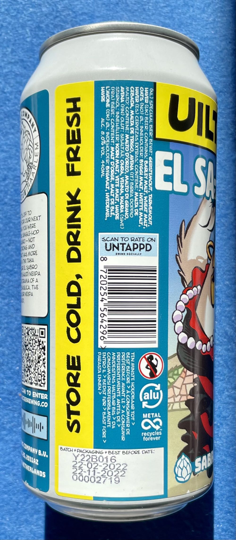 El Sa-Sabro Familia - Uiltje Brewing Company (440 mL) alcohol collectible [Barcode 8720254564296] - Main Image 4