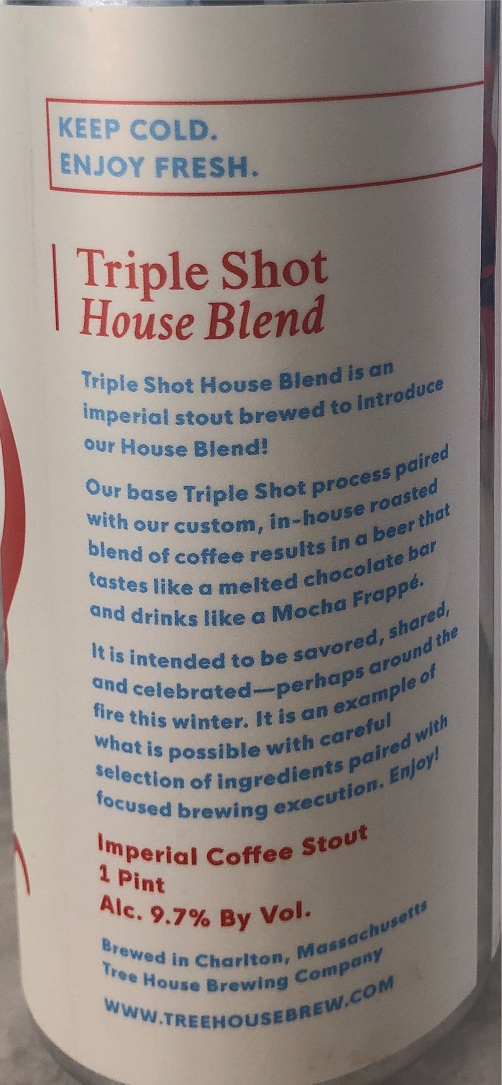 Triple Shot House Blend - Tree House Brewing Company alcohol collectible - Main Image 2