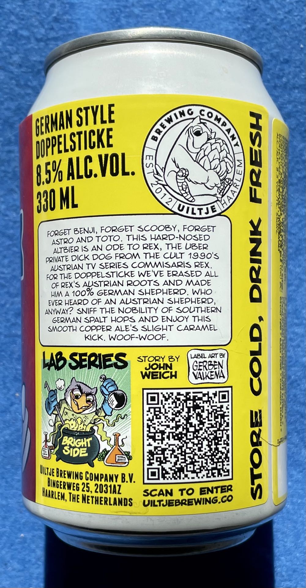 Commissaris Rex - Uiltje Brewing Company (330 mL) alcohol collectible [Barcode 8720254564487] - Main Image 3