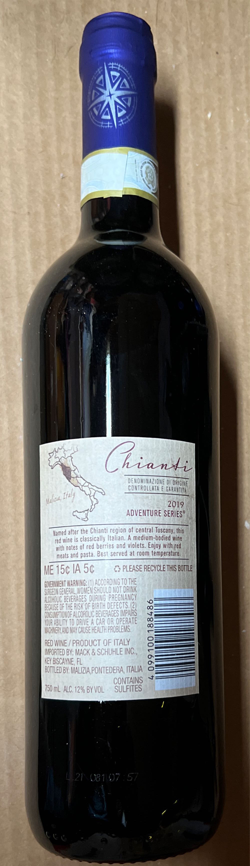 Adventure Series Chianti Docg  alcohol collectible [Barcode 4099100188486] - Main Image 2