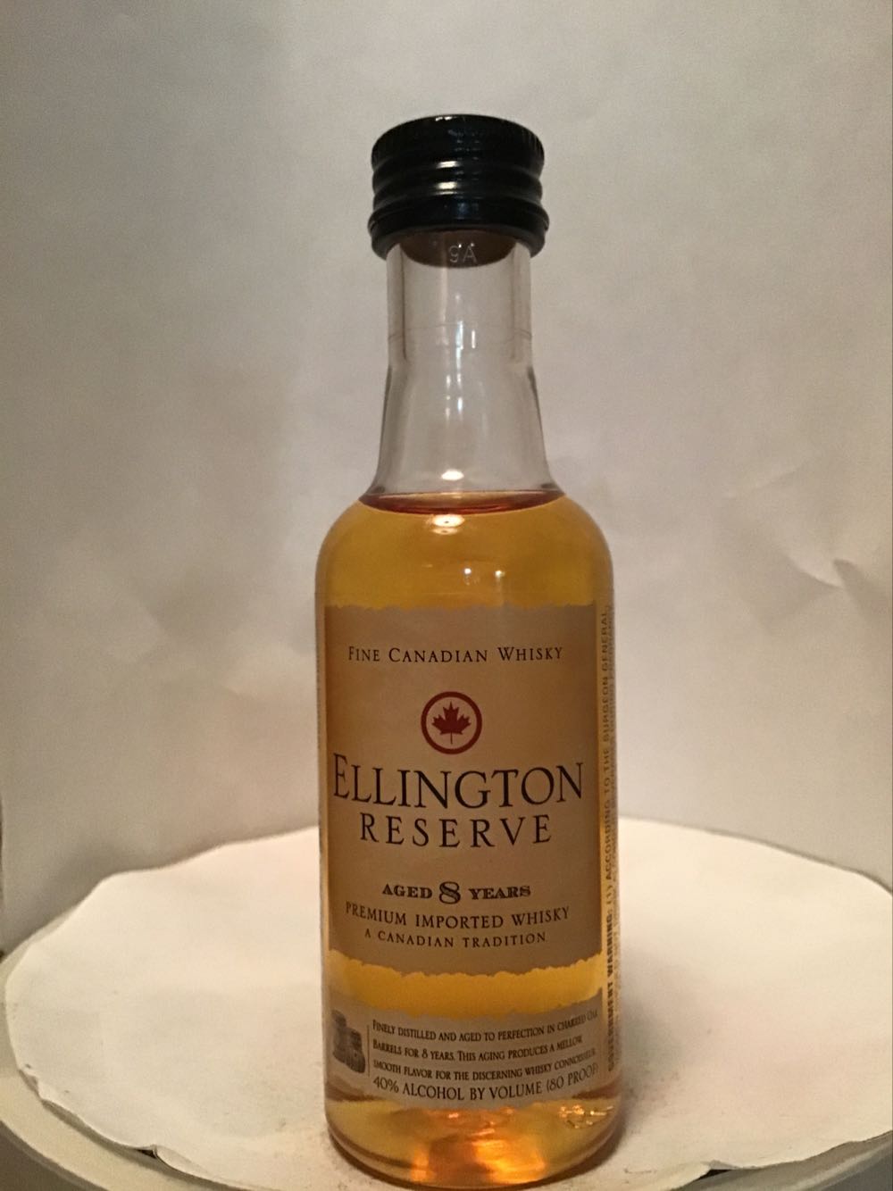 Ellington Reserve Ginger & 8 Year - Ellington Reserve Whiskey Co. (50 mL) alcohol collectible - Main Image 2