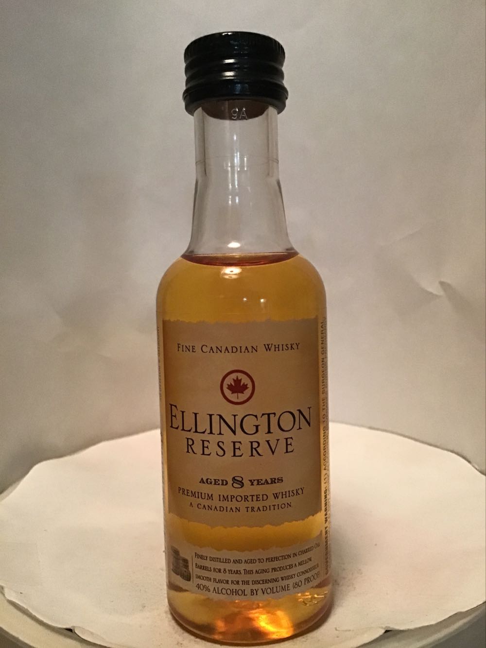 Ellington Reserve Ginger & 8 Year - Ellington Reserve Whiskey Co. (50 mL) alcohol collectible - Main Image 3