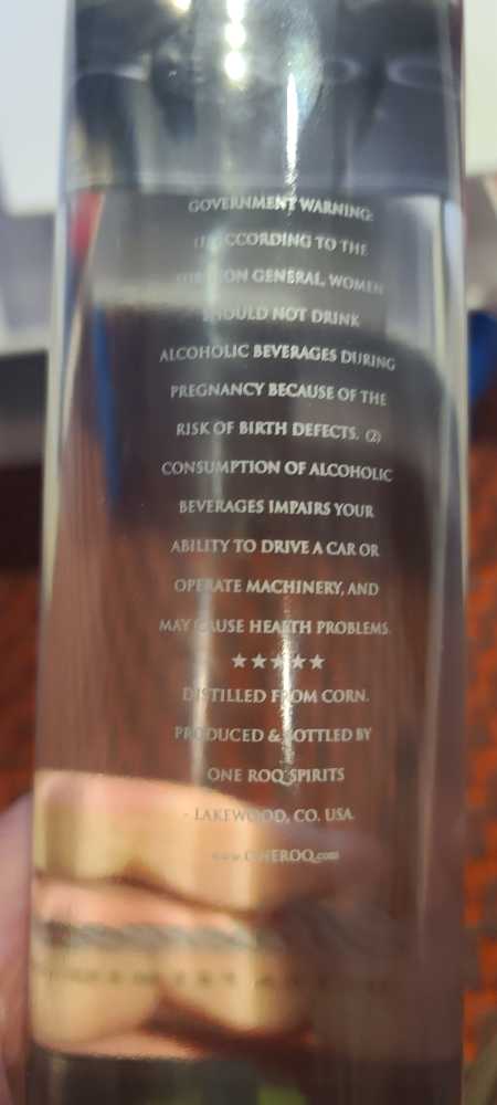 One Roq Vodka - One Roq Spirits (750 mL) alcohol collectible [Barcode 854078003049] - Main Image 2