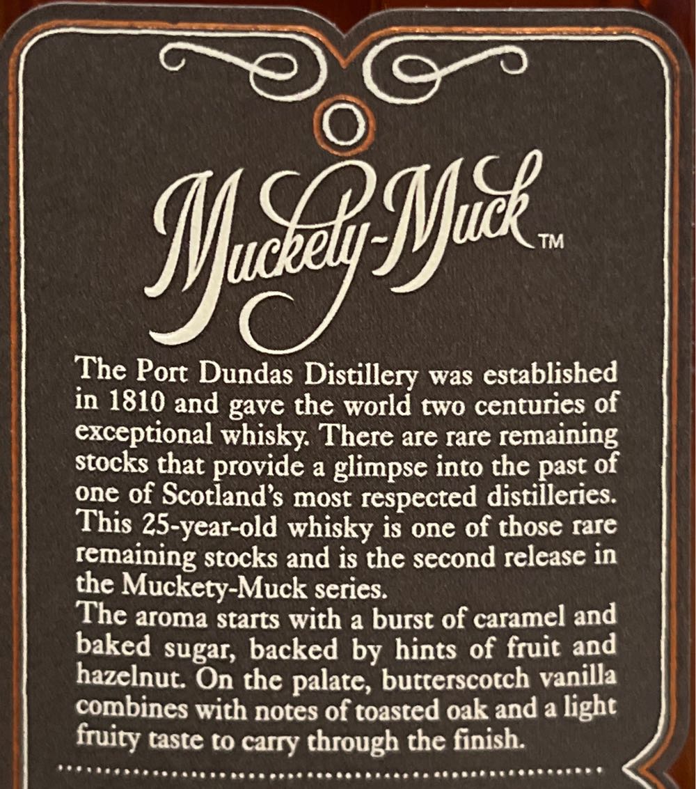 Orphan Barrel Muckety Muck 25 Yr - Orphan Barrel Whiskey Distilling Co. (750 mL) alcohol collectible [Barcode 088076186873] - Main Image 2