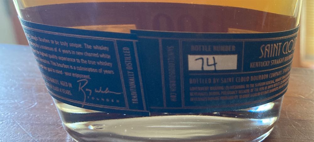 Saint Cloud Kentucky Bourbon - Saint Cloud Bourbon (750 mL) alcohol collectible [Barcode 2188] - Main Image 3
