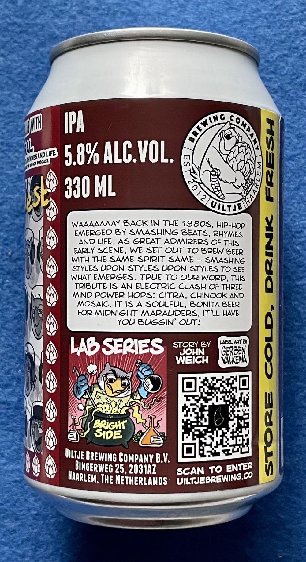 A Tribute Called Quest - Uiltje Brewing Company (330 mL) alcohol collectible [Barcode 8720254564821] - Main Image 3