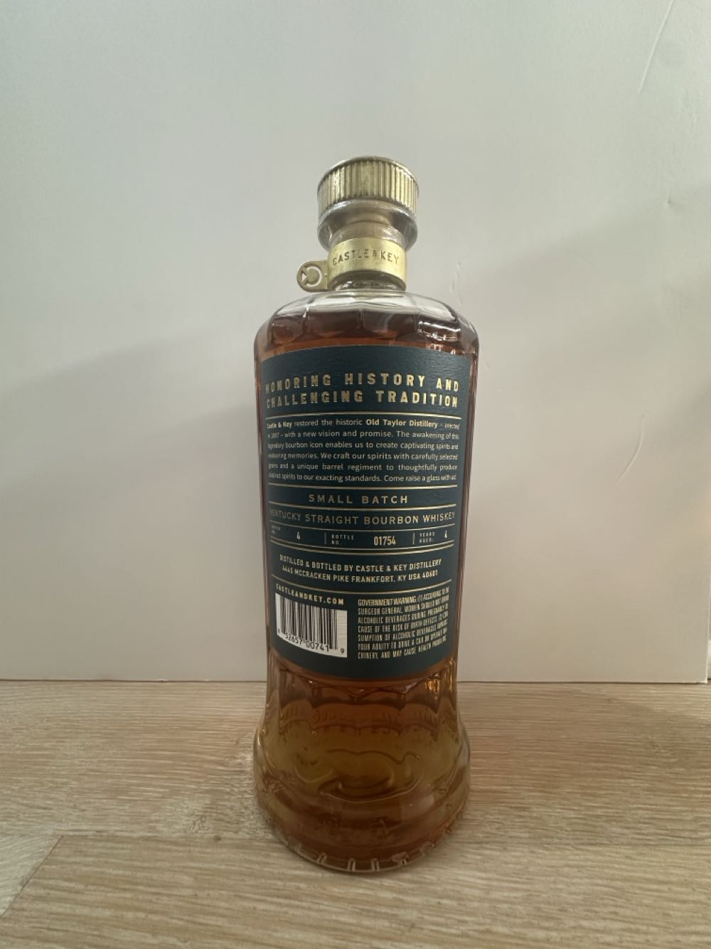 Castle & Key - Small Batch Bourbon - Castle & Key Distillery (750 mL) alcohol collectible [Barcode 852657007419] - Main Image 2