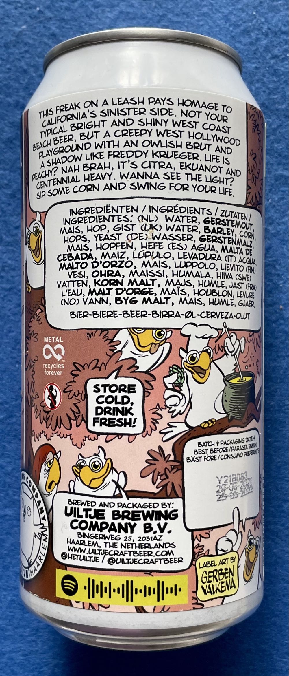 Corn - Uiltje Brewing Company (440 mL) alcohol collectible [Barcode 8720254563336] - Main Image 2