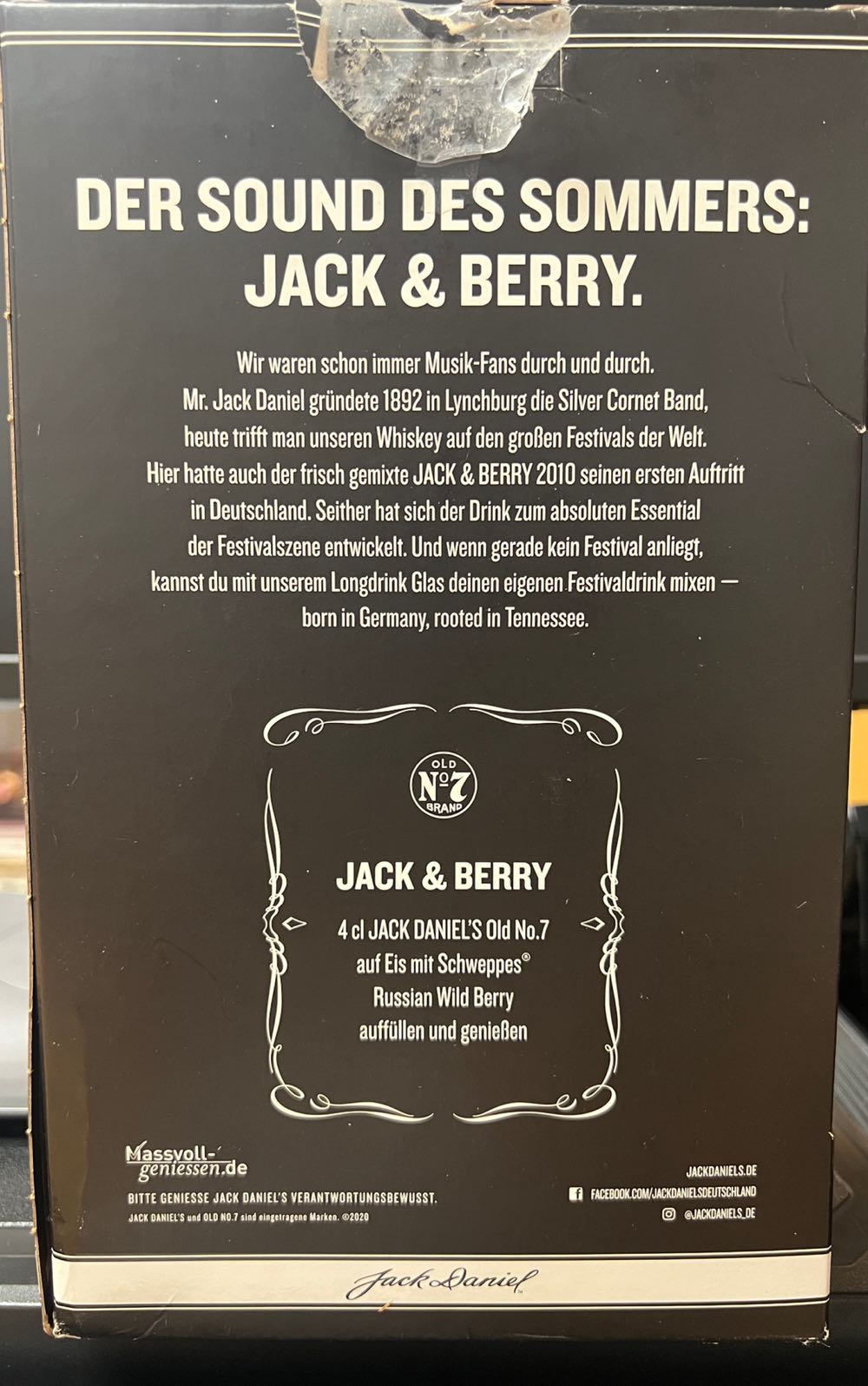 Set Jack And Berry & Long Glass Germany - Jack Daniel’s Distillery, Lynchburg, TN (700 mL) alcohol collectible [Barcode 5099873218884] - Main Image 3