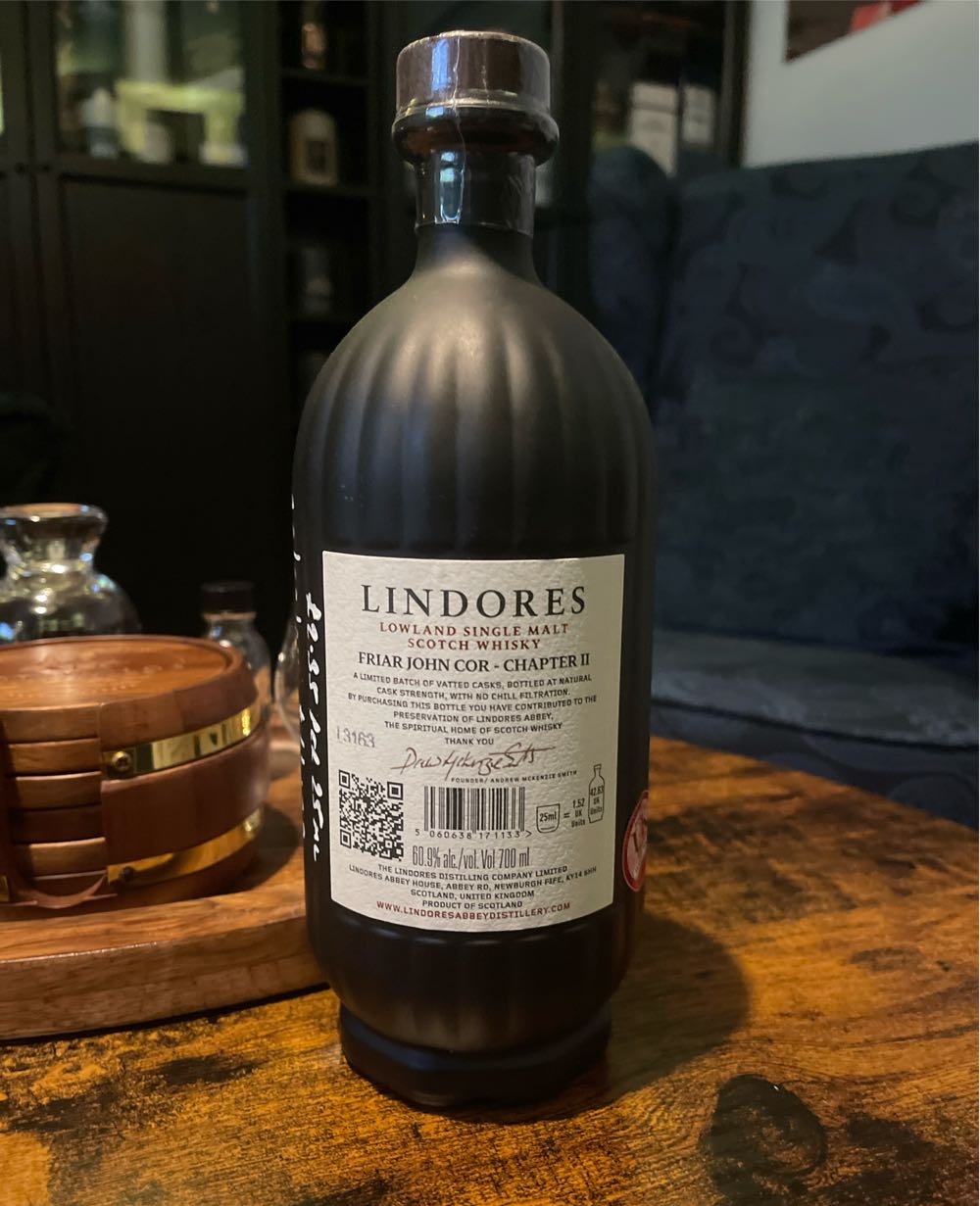 Lindores Friar John Cor Cask Strength Congregation - Chapter II - The Lindores Abbey Distillery (700 mL) alcohol collectible [Barcode 5060638170082] - Main Image 2