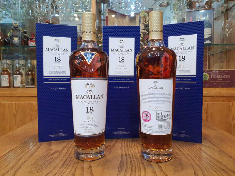 Cask Scotch Whisky Macallan Double Cask 18 Years Double - Macallan Distillery (700 mL) alcohol collectible [Barcode 5010314309862] - Main Image 3