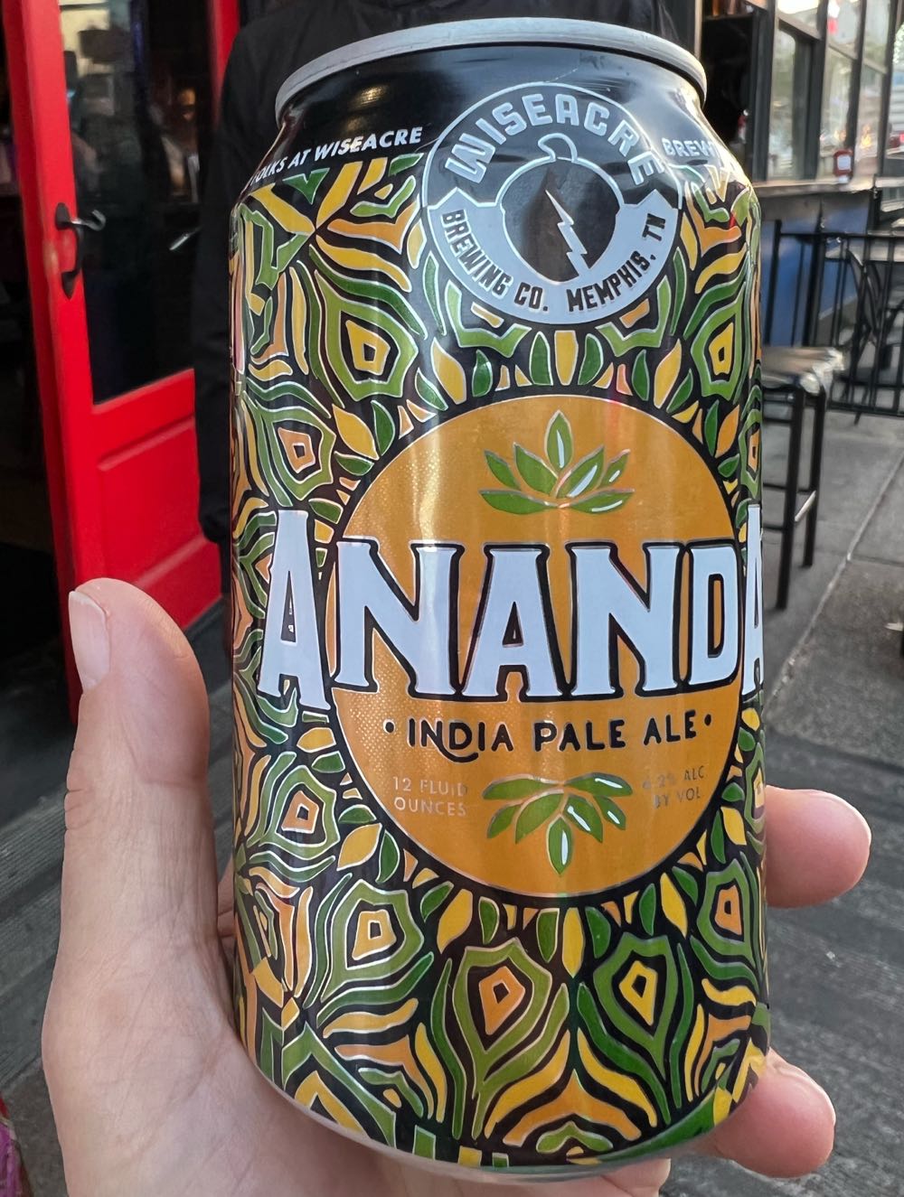 Wise Acre Brewing Ananda India Pale Ale - Wise Acre Brewing Company OG, Memphis alcohol collectible - Main Image 2